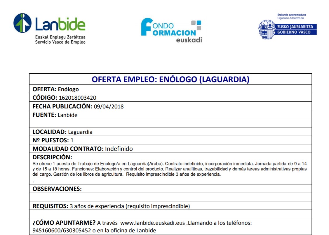 OFERTA-EMPLEO-ENOLOGO-LAGUARDIA