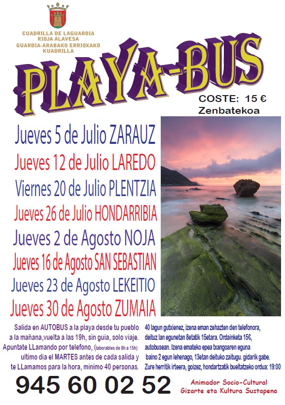 playa bus verano 2018 rioja alavesa 