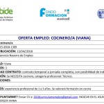 OFERTA DE EMPLEO COCINERO/COCINERA VIANA