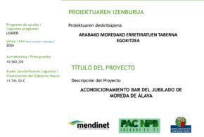 Acondicionamiento del bar jubilado