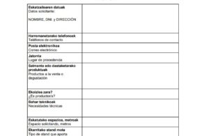 Impreso de solicitud de puesto para la Feria del Aceite de Oliva 2026 (hasta 23 febrero)